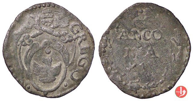 Quattrino (senza data - Corona fiori) 1572-1585 (Ancona)