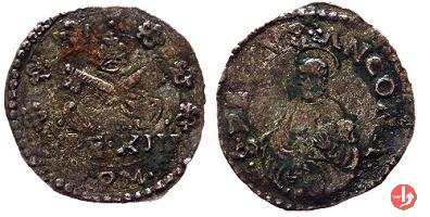 Quattrino (senza data - Legenda /Busto) 1572-1585 (Ancona)