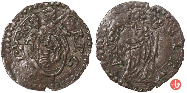 Quattrino (senza data - S.Pietro/Figura) 1572-1585 (Ancona)