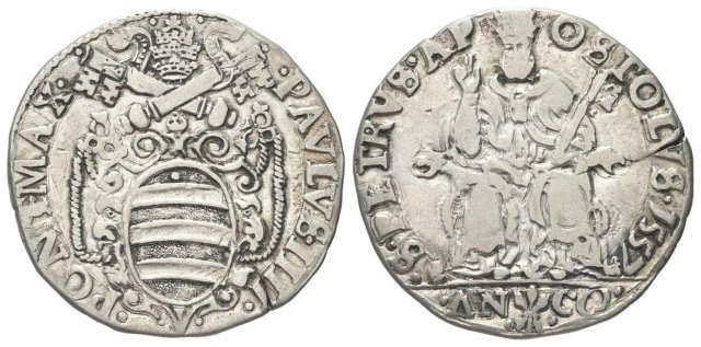 Testone (1557 - con volute e globo) 1557 (Ancona)