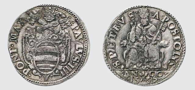 Testone (1557 - con volute e globo) 1557 (Ancona)