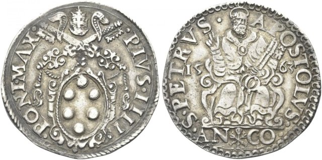 Testone (1563 - III t.) 1563 (Ancona)