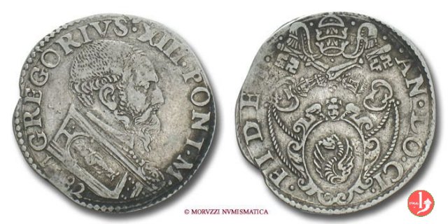 Testone (1582 - Stemma) 1582 (Ancona)