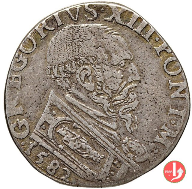 Testone (1582 - Stemma) 1582 (Ancona)