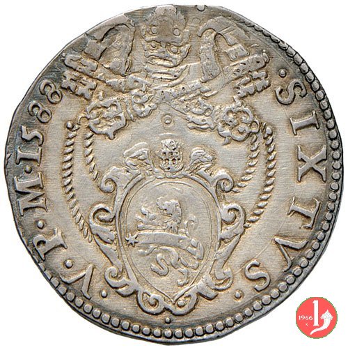 Testone (1588 - Cristo e la Maddalena) 1588 (Ancona)