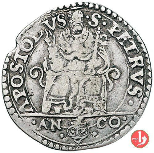 Testone - III t. 1566-1572 (Ancona)