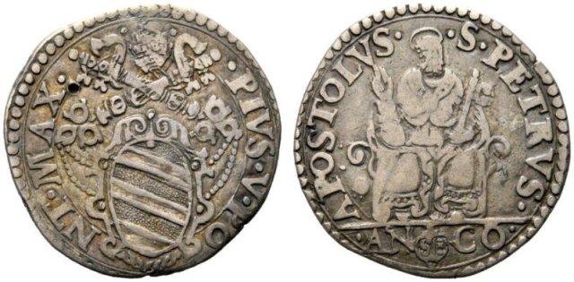 Testone - II t. 1566-1572 (Ancona)