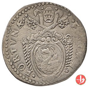 Testone (busto e stemma in cornice semplice) 1572-1585 (Fano)
