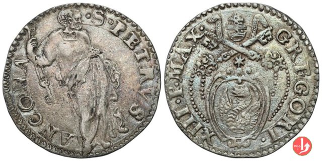 Testone (senza data - Pietro in piedi) 1 t. 1572-1585 (Ancona)