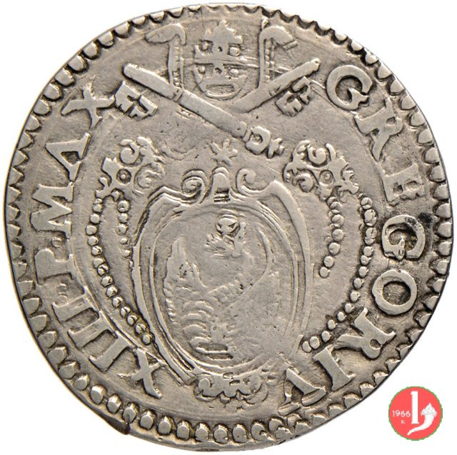 Testone (senza data - Pietro in piedi) 1 t. 1572-1585 (Ancona)
