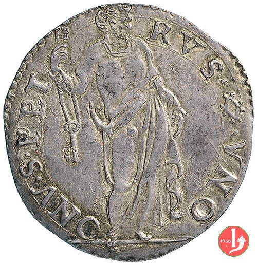 Testone (senza data - Pietro in piedi) 2 t. 1572-1585 (Ancona)