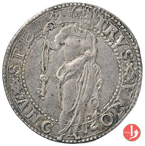 Testone (senza data - Pietro in piedi) 2 t. 1572-1585 (Ancona)