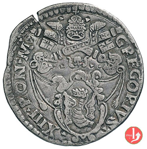 Testone (senza data - Pietro seduto) 1° t. 1572-1585 (Ancona)