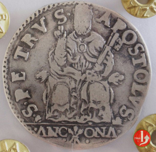 Testone (senza data - con volute e globo) 1555-1559 (Ancona)