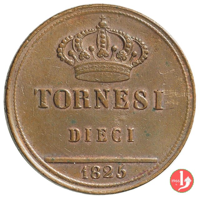 10 Tornesi 1825 (Napoli)