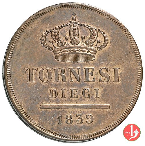 10 Tornesi 1839 (Napoli)