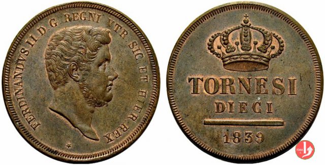 10 Tornesi 1839 (Napoli)