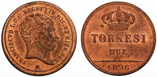 2 Tornesi 1826 (Napoli)