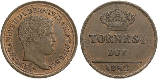 2 Tornesi 1832 (Napoli)