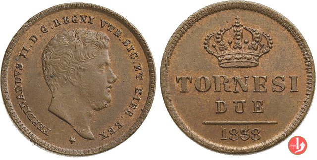 2 Tornesi 1838 (Napoli)