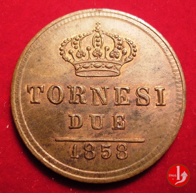 2 Tornesi 1858 (Napoli)