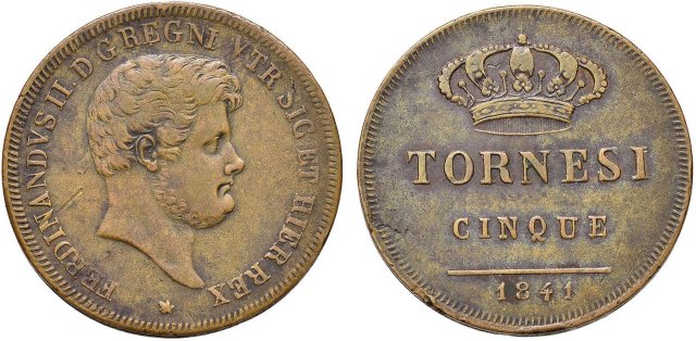 5 Tornesi 1841 (Napoli)