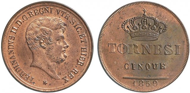5 Tornesi 1859 (Napoli)