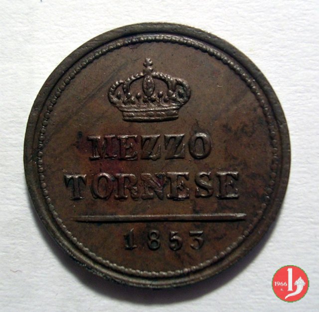 ½ Tornese 1853 (Napoli)