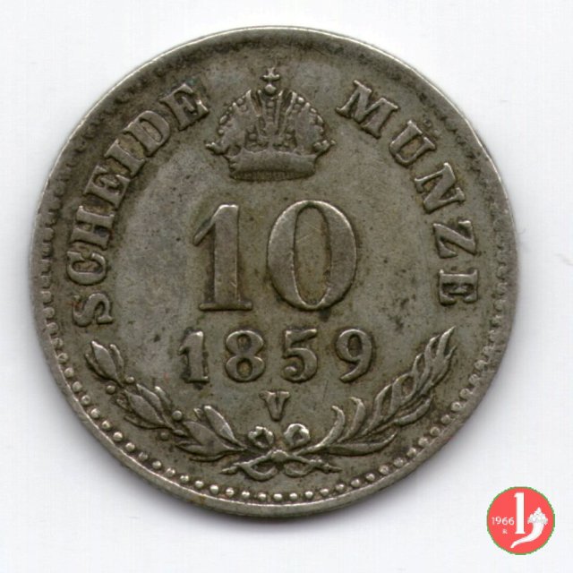 10 Kreuzer o 10 Carantani 1859 (Venezia)