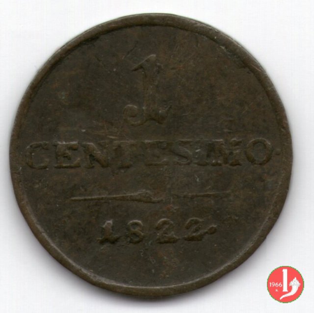 1 centesimo 1822 (Milano)