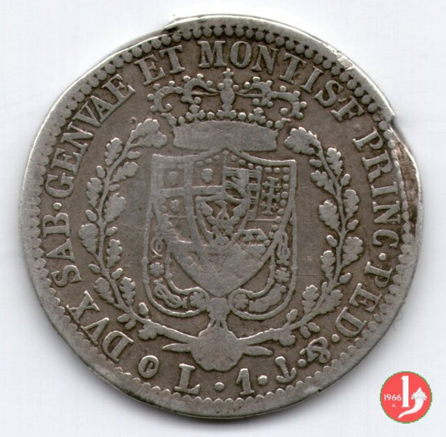 1 lira 1827 (Genova)