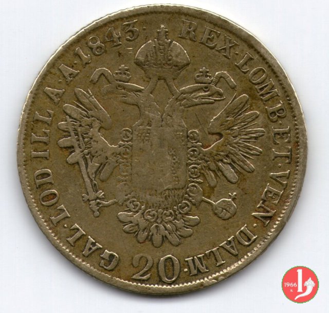 20 Kreuzer 1843 (Milano)