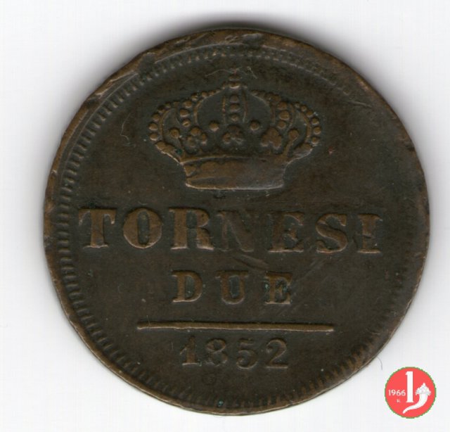 2 Tornesi 1852 (Napoli)