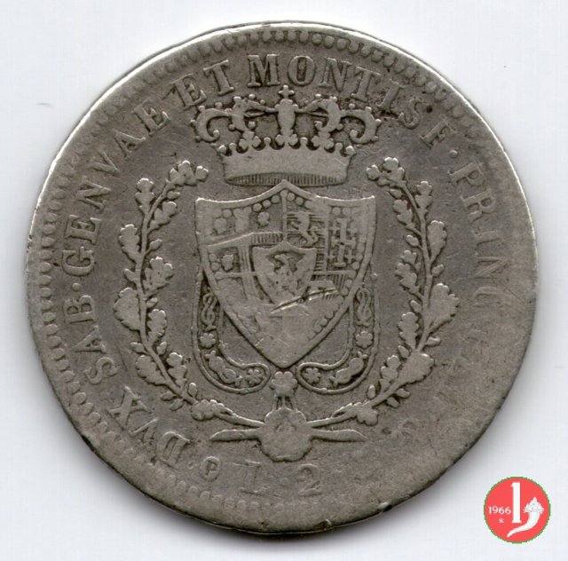 2 lire 1827 (Genova)