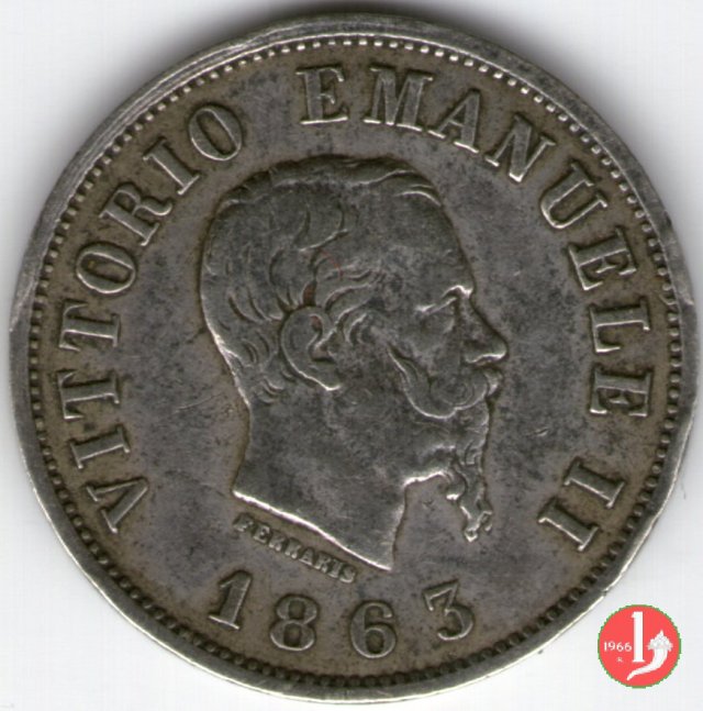 50 centesimi stemma 1863 (Milano)