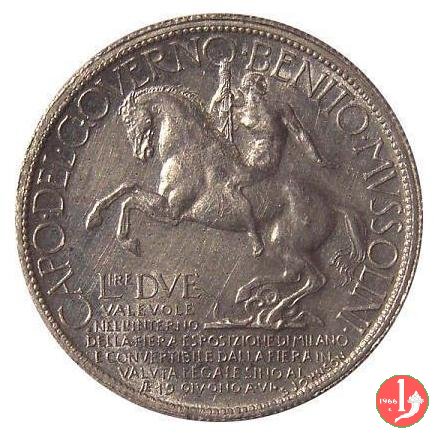 2 lire - esposizione di Milano del 1928 1928 (Johnson)