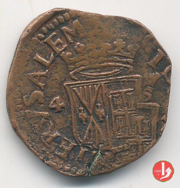 Grano con stemma a lati dritti, curvi ed ornati 1647 (Napoli)