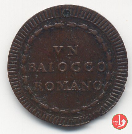 baiocco del 1° tipo (stemma ovale) 1787-1788 (Roma)