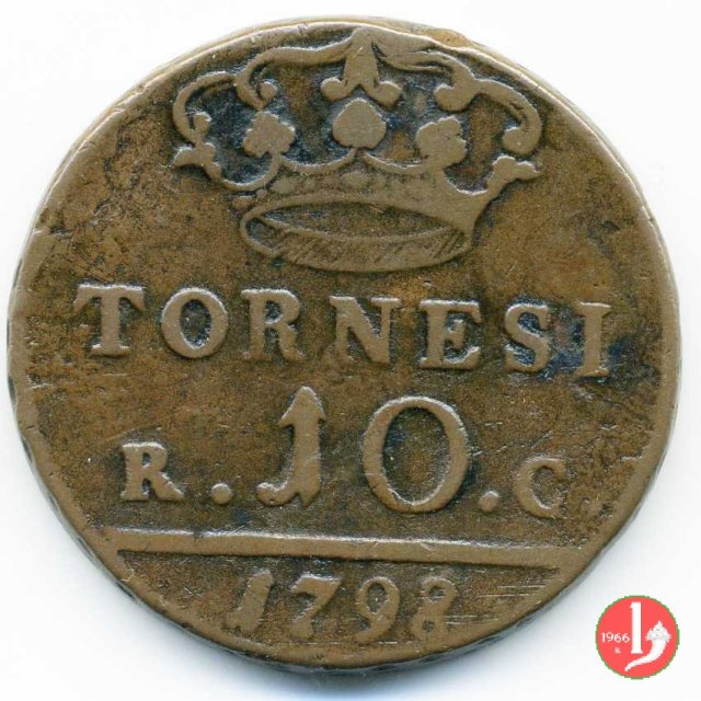 10 Tornesi 2° tipo 1798 (Napoli)