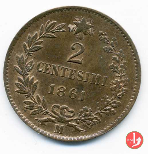 2 centesimi 1861 (Milano)