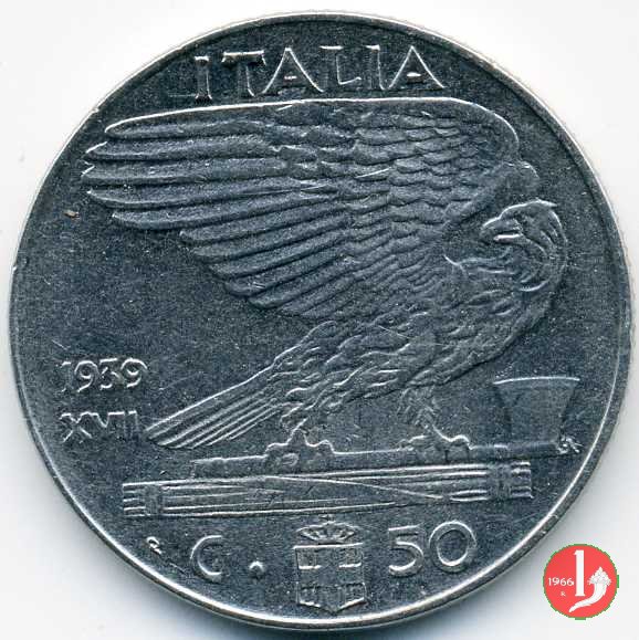 50 centesimi impero 1939 (Roma)