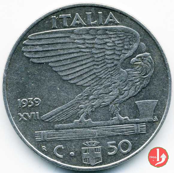 50 centesimi impero 1939 (Roma)