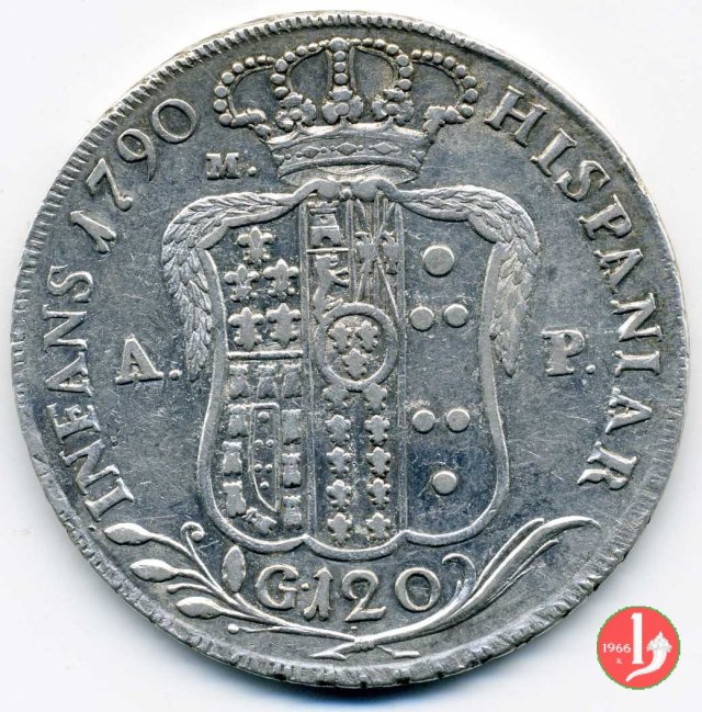 Piastra con stemma 2° tipo 1790 (Napoli)