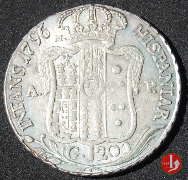 Piastra con stemma 3° tipo 1796 (Napoli)