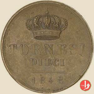 10 Tornesi 1848 (Napoli)