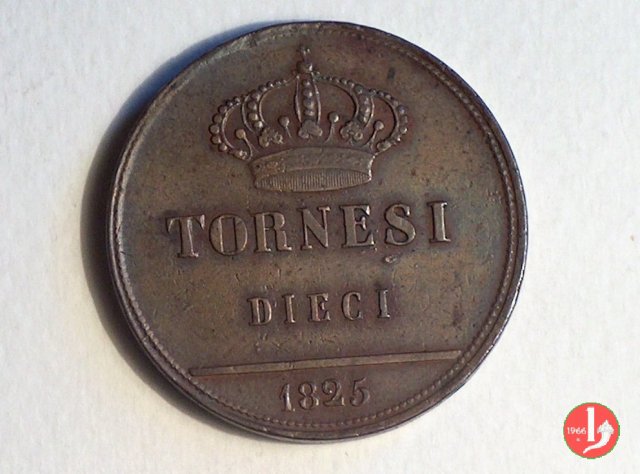 10 Tornesi 1825 (Napoli)