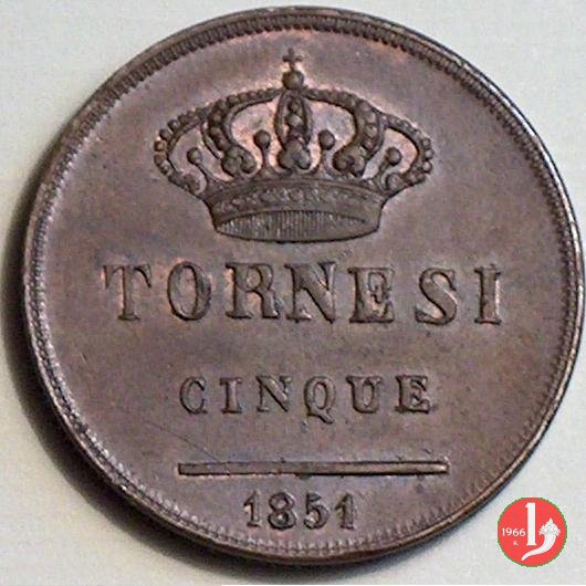 5 Tornesi 1851 (Napoli)