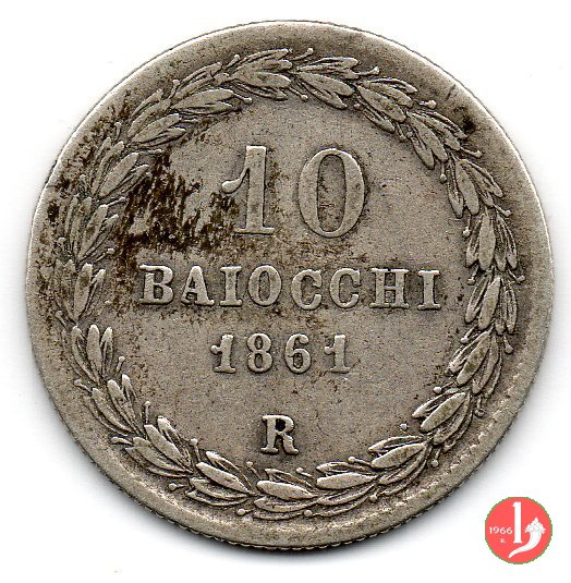 10 baiocchi (Giulio o Paolo) 1861 (Roma)