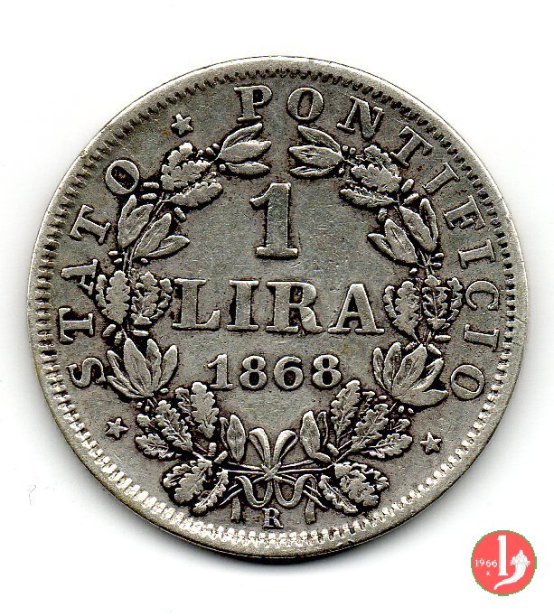 1 lira 1868 (Roma)