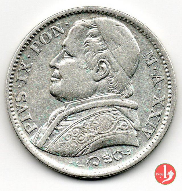 2 lire 1869 (Roma)